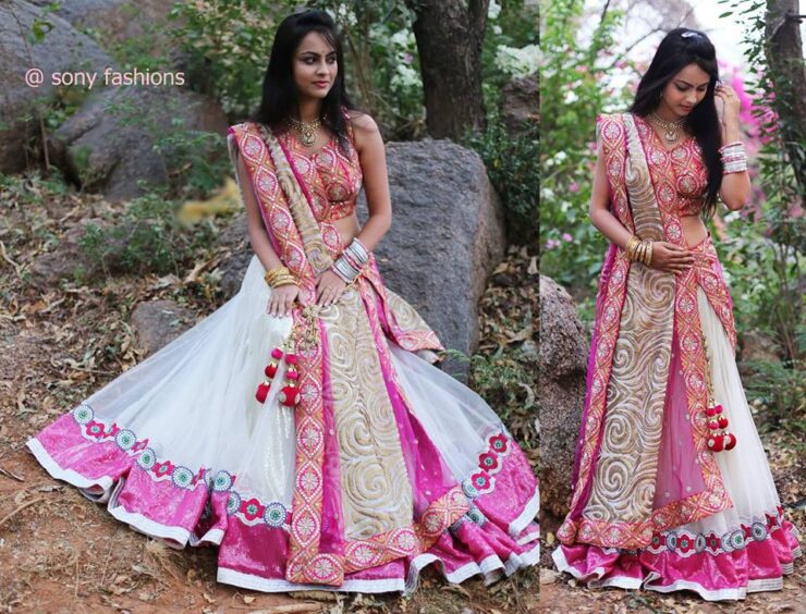 half-saree-lehenga-designs-wedding
