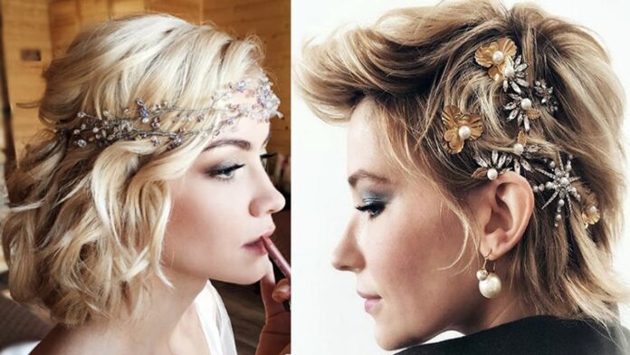 Best Beautiful Bridal Hairstyles 2023 for Short Hair - Women Fashion Blog