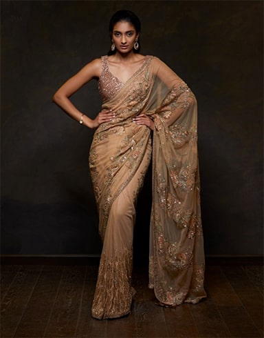 embellished-golden-saree
