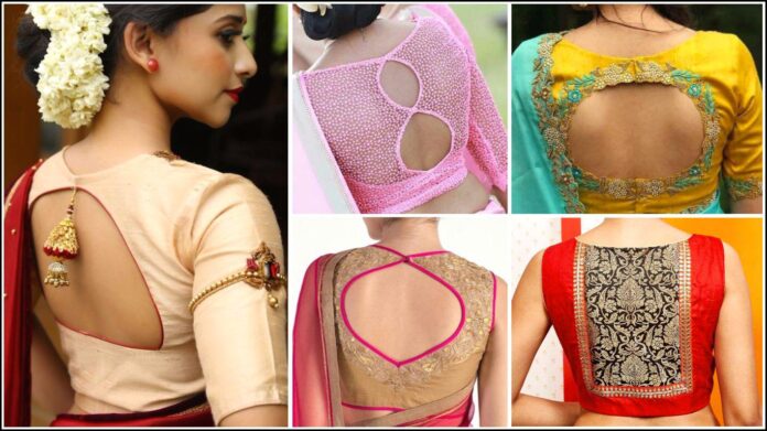stylish-blouse-neck-patterns-for-silk-saree