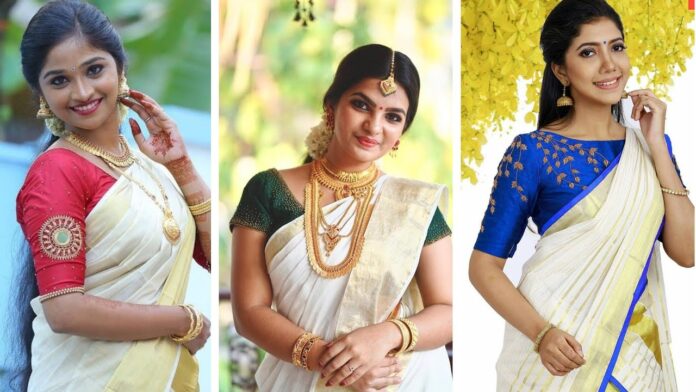 Stylish Kerala Saree Blouse Designs 2023 for Women - Women Fashion Blog