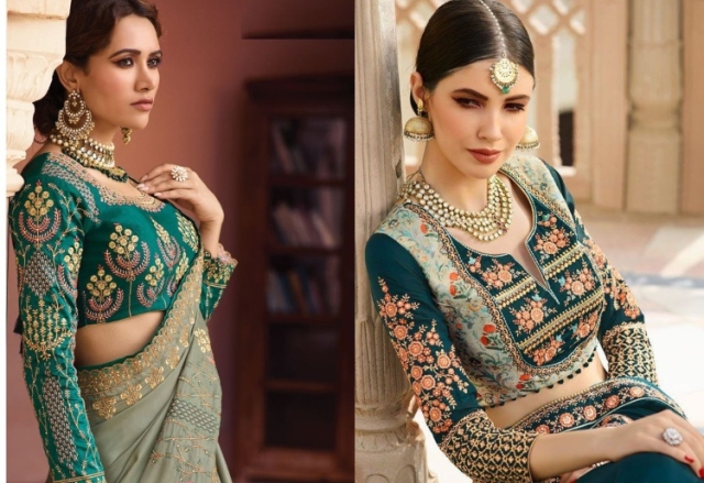 silk-saree-blouse-front-neck-designs