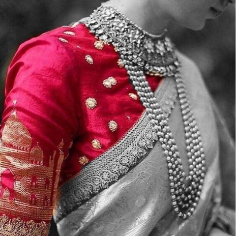 Red Saree Blouse Designs