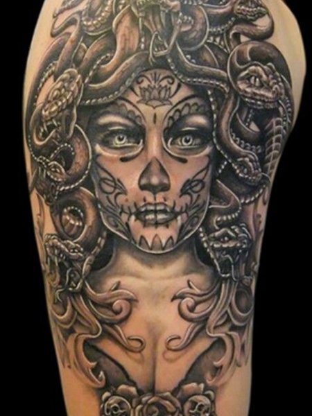 Medusa-Skull-Tattoo-design