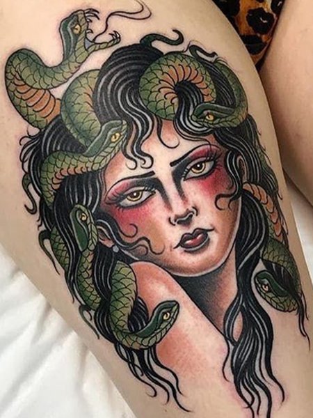Medusa-Tattoo-in-Colour-design