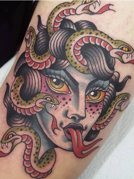 Traditional-Medusa-Tattoo-design