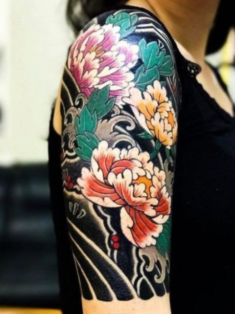 Japanese-Half-Sleeve-Tattoo-1