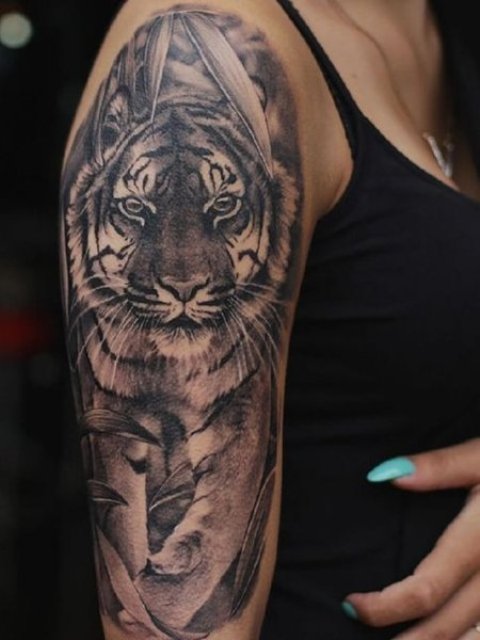 Tiger-Half-Sleeve-Tattoo-1
