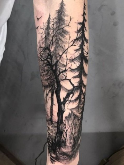 Tree-Half-Sleeve-Tattoo-1